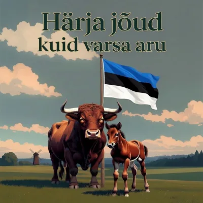 Härja jõud kuid varsa aru. 