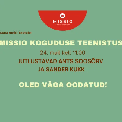 Jumalateenistus 24.05.2026