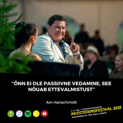 Ain Hanschmidt: “Õnn ei ole passiivne vedamine, see nõuab ettevalmistust”